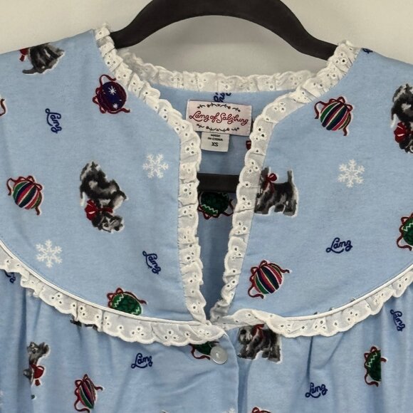 Lanz of Salzburg NWT Women  100% Cotton Flannel Nightgown w/ Scottie Dogs Print - Picture 4 of 15